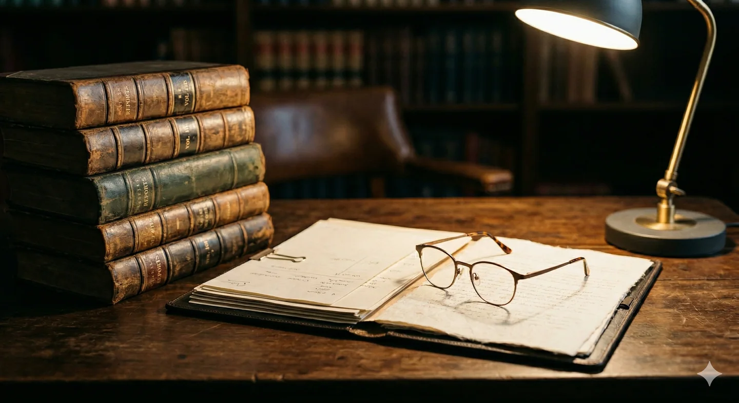 Close detail of bound agreements and reading glasses.